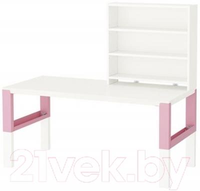 Письменный стол Ikea Поль 391.289.98 (белый/розовый)