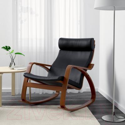 Кресло-качалка Ikea Поэнг 399.008.44 (коричневый/черный)