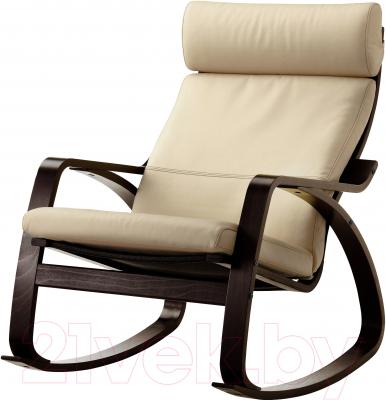 Кресло-качалка Ikea Поэнг 199.008.64 (черно-коричневый/светло-бежевый)