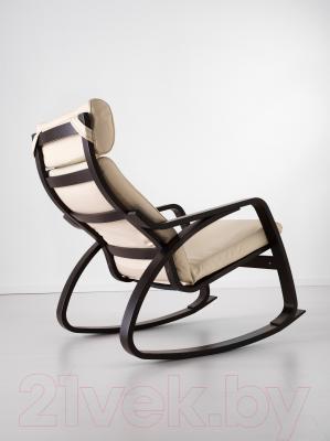 Кресло-качалка Ikea Поэнг 199.008.64 (черно-коричневый/светло-бежевый)