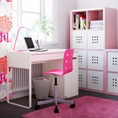 Стул офисный Ikea Юлес 498.845.32 (розовый/серебристый) - в интерьере