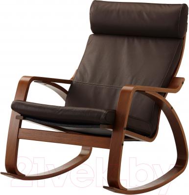 Кресло-качалка Ikea Поэнг 499.008.72 (коричневый/темно-коричневый)