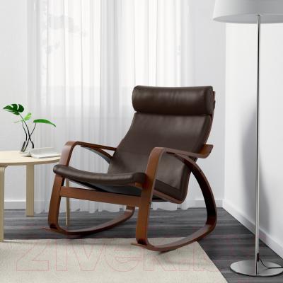 Кресло-качалка Ikea Поэнг 499.008.72 (коричневый/темно-коричневый)