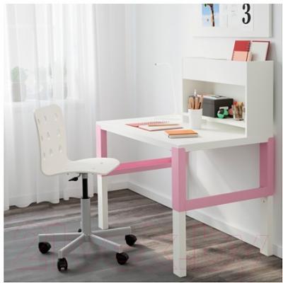 Письменный стол Ikea Поль 591.289.59 (белый/розовый)