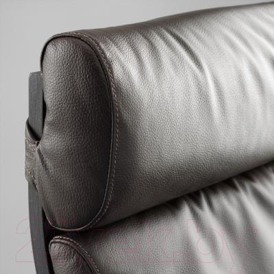 Кресло мягкое Ikea Поэнг 598.291.25 (черно-коричневый/темно-коричн.)