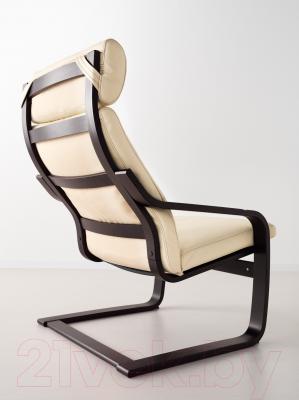 Кресло мягкое Ikea Поэнг 598.305.86 (черно-коричневый/светло-бежевый)