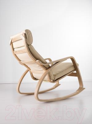 Кресло-качалка Ikea Поэнг 199.008.78 (дубовый шпон/светло-бежевый)