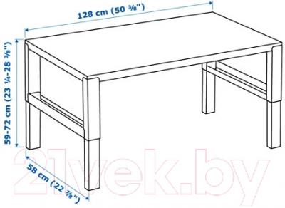 Письменный стол Ikea Поль 691.289.49 (белый/зеленый)