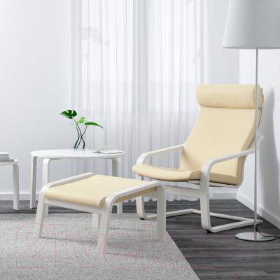 Кресло мягкое Ikea Поэнг 691.631.84 (белый/белый с оттенком)
