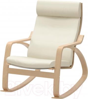 Кресло-качалка Ikea Поэнг 698.610.11 (березовый шпон/светло-бежевый)