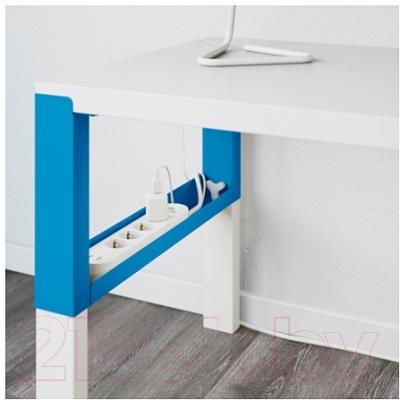 Письменный стол Ikea Поль 791.289.39 (белый/синий)