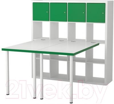 Письменный стол Ikea Каллакс 291.230.53 (белый/зеленый)