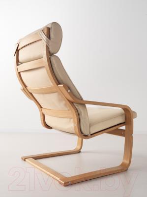 Кресло мягкое Ikea Поэнг 798.305.85 (дубовый шпон/светло-бежевый)