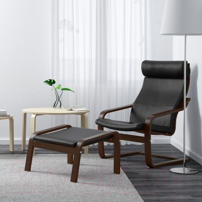 Кресло мягкое Ikea Поэнг 798.608.03 (коричневый/черный)