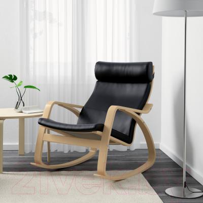 Кресло-качалка Ikea Поэнг 798.610.15 (березовый шпон/черный)