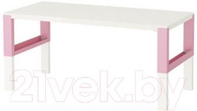 Письменный стол Ikea Поль 291.289.51 (белый/розовый)