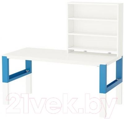 Письменный стол Ikea Поль 291.289.94 (белый/синий)