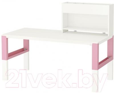 Письменный стол Ikea Поль 891.289.67 (белый/розовый)