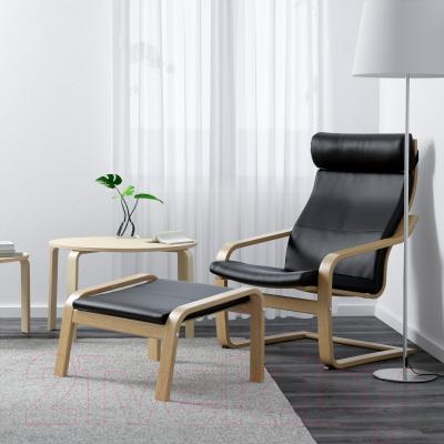 Кресло мягкое Ikea Поэнг 898.055.28 (дубовый шпон/черный)