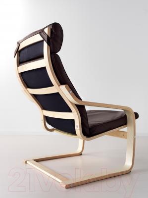 Кресло мягкое Ikea Поэнг 898.291.19 (березовый шпон/темно-коричневый)