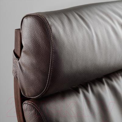 Кресло мягкое Ikea Поэнг 898.607.65 (коричневый/темно-коричневый)