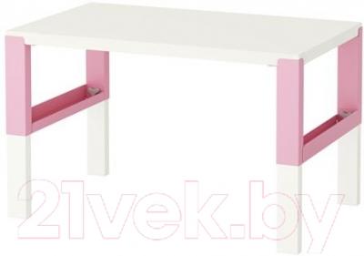 Письменный стол Ikea Поль 991.289.43 (белый/розовый)