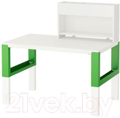Письменный стол Ikea Поль 991.289.57 (белый/зеленый)