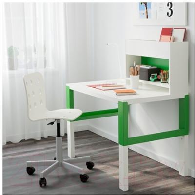 Письменный стол Ikea Поль 991.289.57 (белый/зеленый)