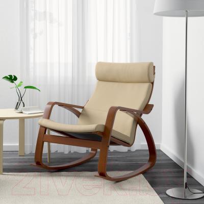 Кресло-качалка Ikea Поэнг 299.008.73 (коричневый/светло-бежевый)