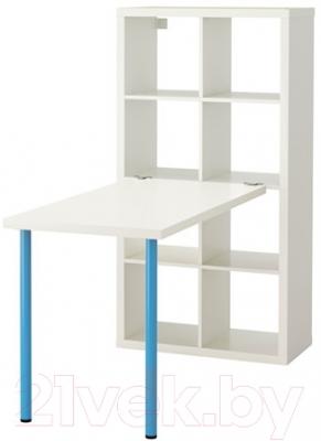 Письменный стол Ikea Каллакс 891.336.81 (белый/синий)