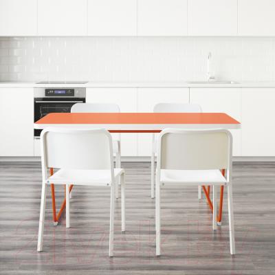 Обеденная группа Ikea Рюдебэкк/ Бэккарид / Мельторп 390.472.28 (белый/оранжевый)
