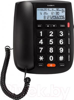 Проводной телефон Texet TX-260 (черный)