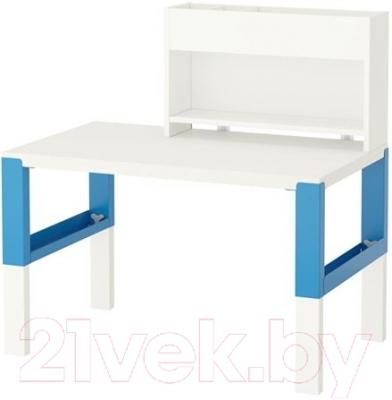 Письменный стол Ikea Поль 391.289.55 (белый/синий)