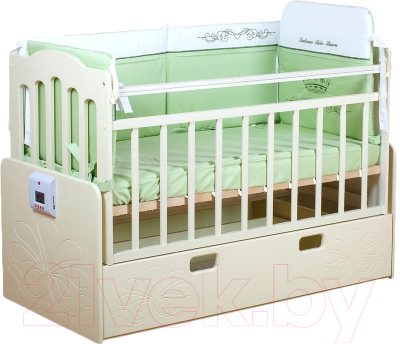 Детская кроватка Daka Baby Укачайка 03 (ваниль)
