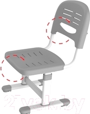 Парта+стул Sundays B201 (розовый) - вентилируемый стул