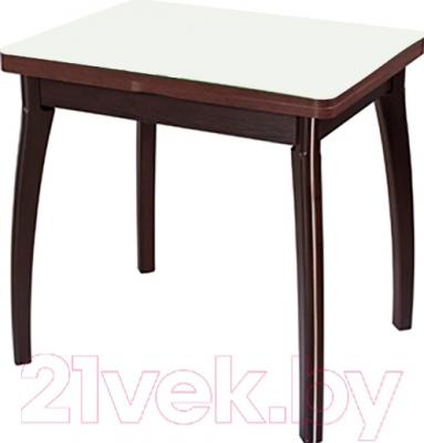 Обеденный стол Домотека Реал М-2 КМ (белый/венге)