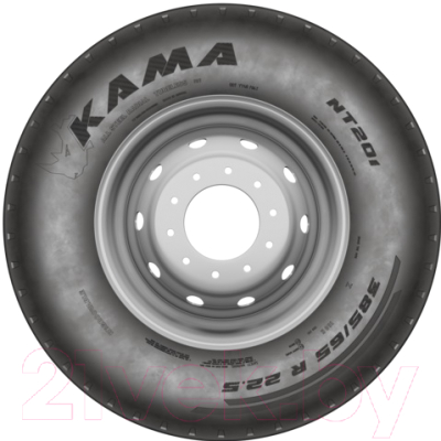Грузовая шина KAMA NT 201 385/65R22.5 160K Прицепная