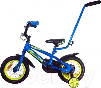 Детский велосипед с ручкой AIST Pluto 12 (синий)