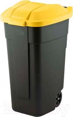 Контейнер для мусора Curver 12900-224-60 / 214128 (110л, черный/желтый)