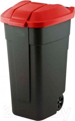 Контейнер для мусора Curver 12900-879-60 / 214126 (110л, черный/красный)