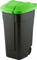 Контейнер для мусора Curver 12900-847-60 / 214125 (110л, черный/зеленый) - 