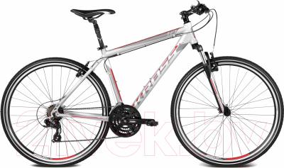Велосипед Kross Evado 1.0 2016 (M, серебро/красн./черный матовый)