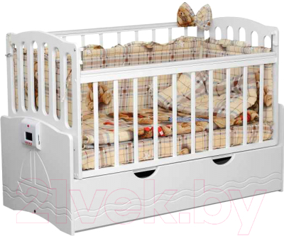 Детская кроватка Daka Baby Укачайка 03 (белый)