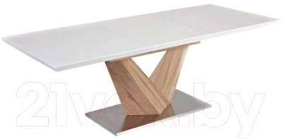 Обеденный стол Signal Alaras 160-220x90 (белый/дуб сонома)