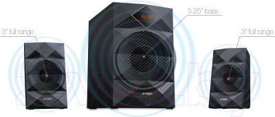 Мультимедиа акустика F&D A180X (черный)