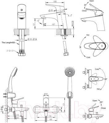 Комплект смесителей Bravat Drop-D F00312