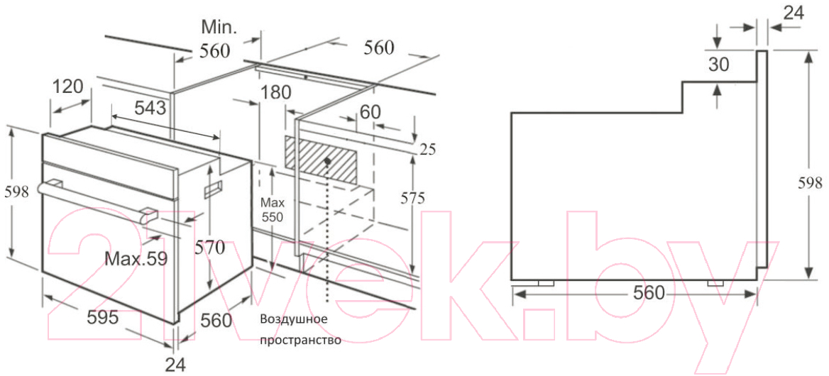 Электрический духовой шкаф Korting OKB560CFX