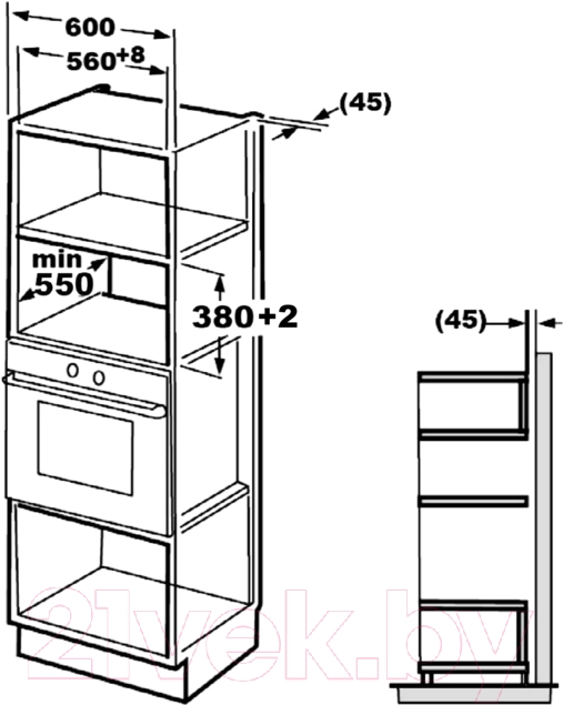 Микроволновая печь Korting KMI825TGW