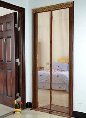 Москитная сетка на дверь Lixin Коричневая - в интерьере