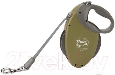 Поводок-рулетка Flexi Giant Professional FLX152 (оливковый)